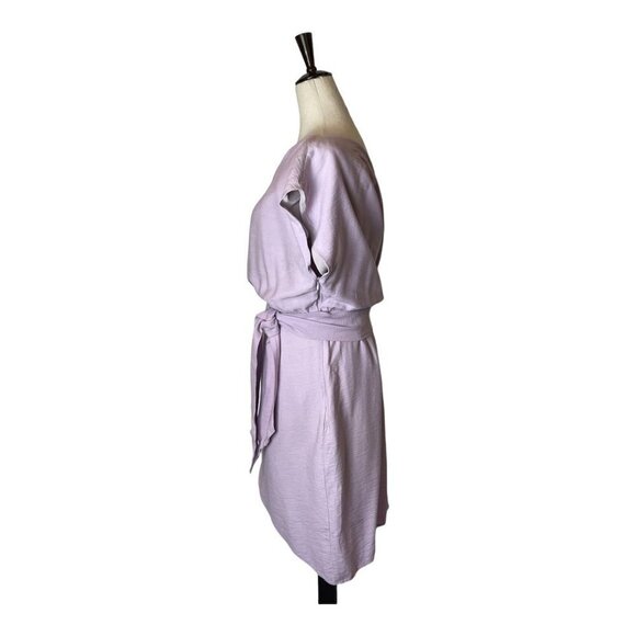 WISH Rise Purple One Shoulder Tie Waist‎ Asymmetrical Mini Dress Size S - Picture 6 of 11